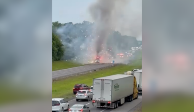 Truck carrying fireworks explodes on I-75 north in Hamilton Co. | Local News