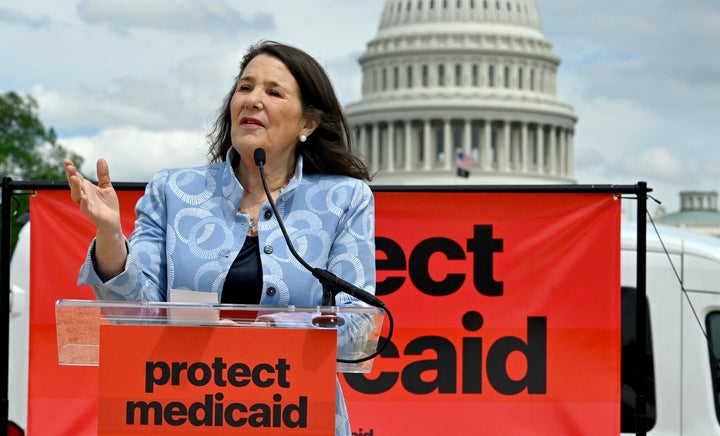 Rep. Diana DeGette (D-Colo.) speaks during a 24-hour vigil at U.S. Capitol to share stories and urge lawmakers to protect Medicaid on May 7, 2025, in Washington, D.C.