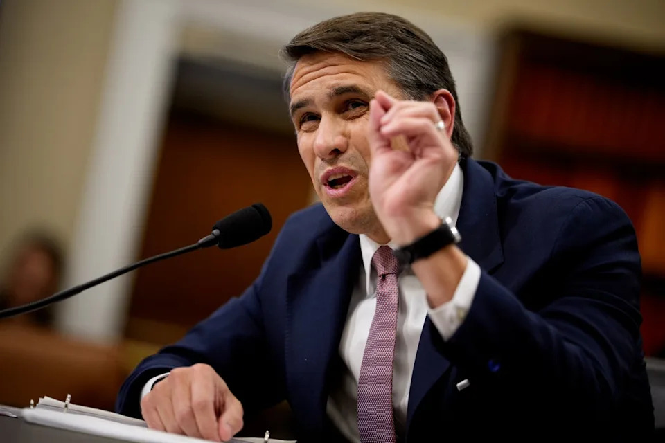 Acting Attorney General Todd Blanche testified that the fund is ‘not moving forward’ but Justice Department officials are still weighing other options to make multi-million dollar, taxpayer-funded payments to Trump’s allies who are suing the government (Getty)