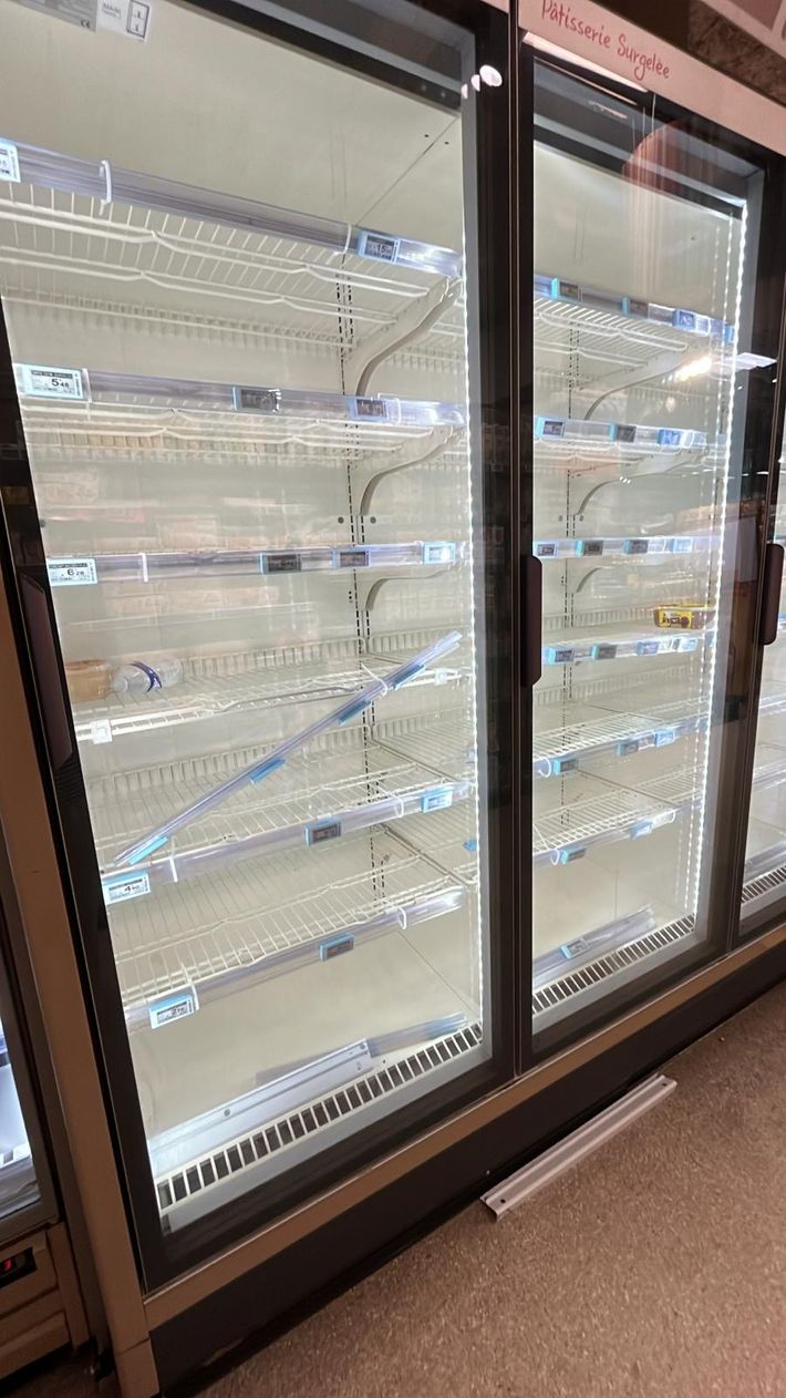 Pas de glace.