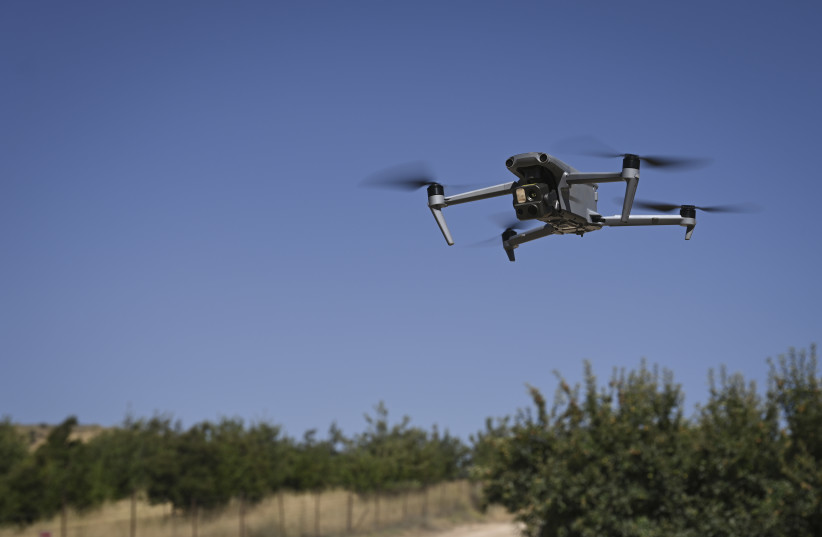 IDF Military Drone Unit train with their drones near the Syrian border, northern Golan Heights, June 26, 2025.