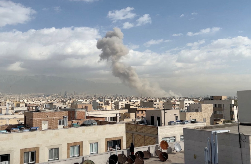 Smoke rises following an explosion, after Israel's Defence Minister Israel Katz said Israel had launched a pre-emptive attack against Iran, in Tehran, Iran February 28, 2026 in this screen grab taken from video. (credit: WANA