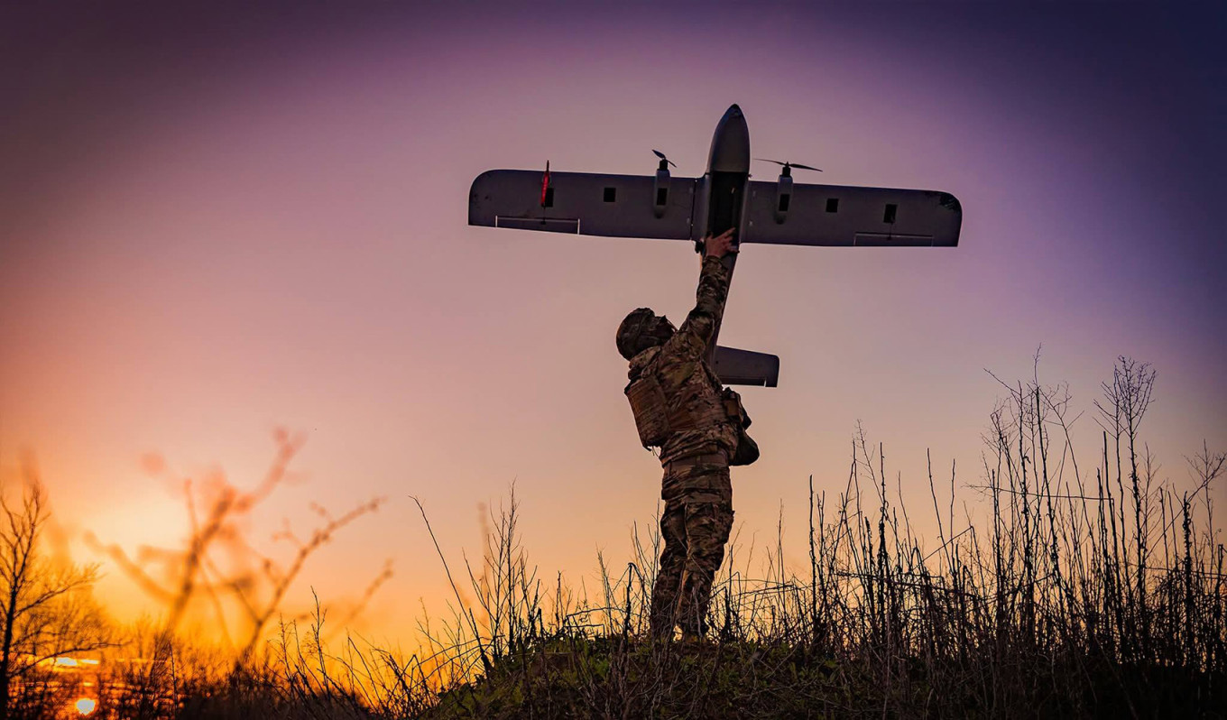 
					A Ukrainian soldier with a drone.					 					General Staff of the Armed Forces of Ukraine				