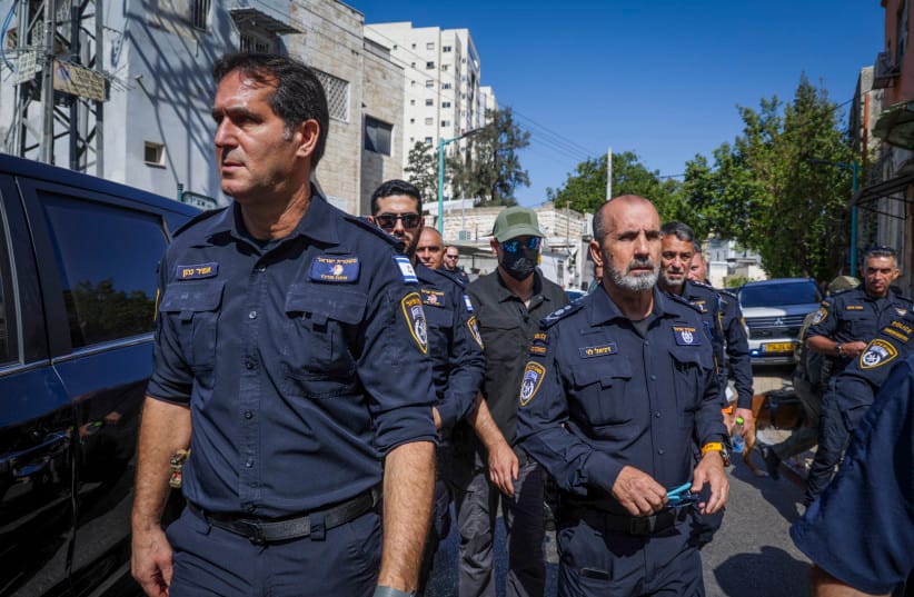 Chief of Police Daniel Levi at the scene of a shooting incident in Ramla, central Israel, May 11, 2026.