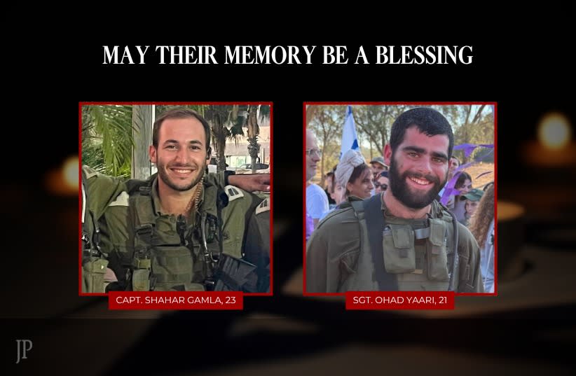 Capt. Shahar Gamla, 23, and Sgt. Ohad Yaari, 21