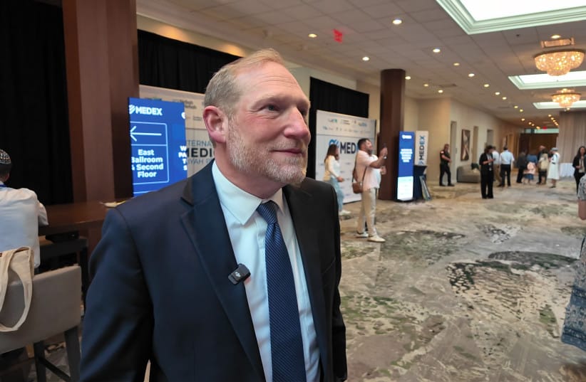 Nefesh B’Nefesh co-founder Rabbi Yehoshua Fass pictured at MedEx in New Jersey.