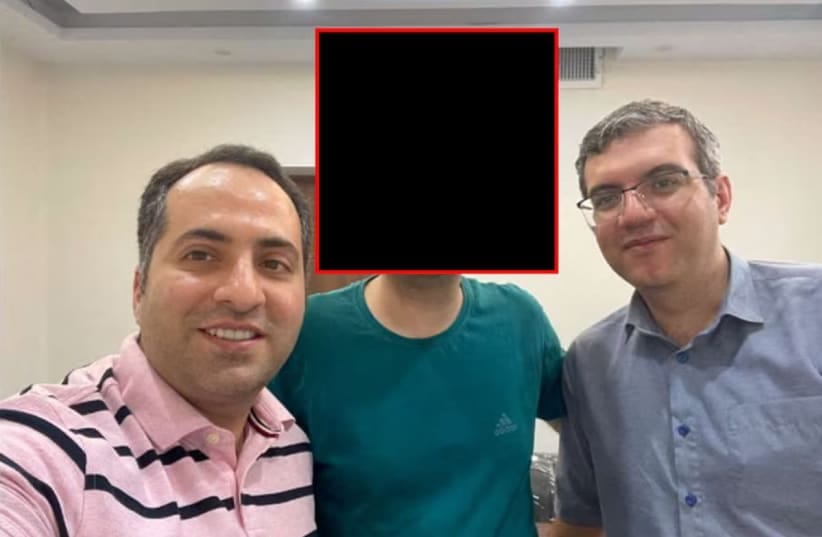 Mahdi Sadeghi, a dual US-Iranian national, appears in an 2024 photo that federal prosecutors in Boston, Massachusetts, U.S., obtained from his phone and included in a court filing on January 13, 2025 that depicts Sadeghi with two other individuals, including Mohammad Abedini.