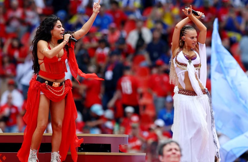 Soccer Football - FIFA World Cup 2026 - Group B - Canada v Bosnia and Herzegovina - Toronto Stadium, Toronto, Canada - June 12, 2026 Performers Jessie Reyez and Elyanna during the opening ceremony.