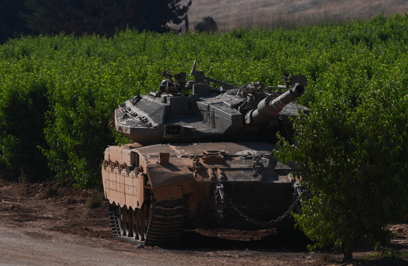 Israeli soldiers are seen along the Israeli border with Lebanon in northern Israel, June 8, 2026.