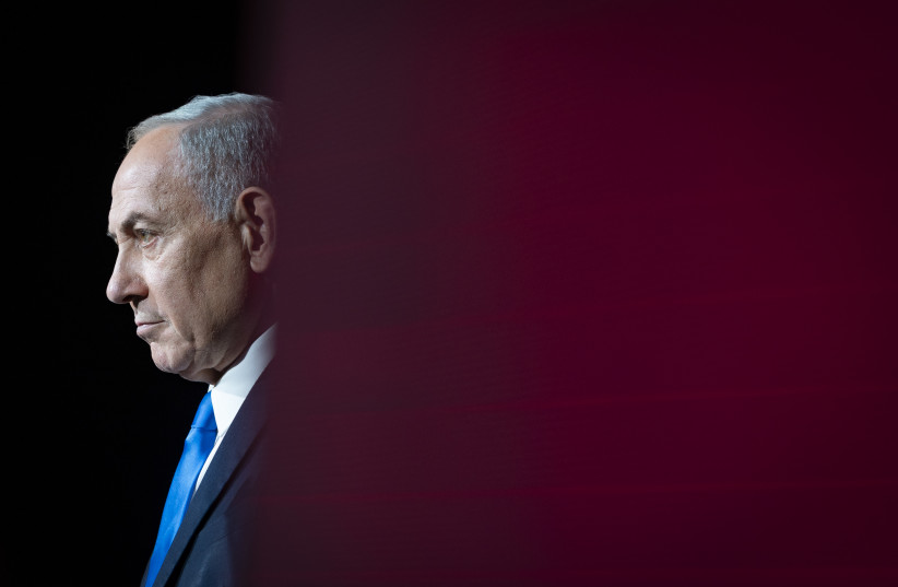 Israeli prime minister Benjamin Netanyahu speaks at the Jewish News Syndicate conference in Jerusalem, on June 21, 2026.