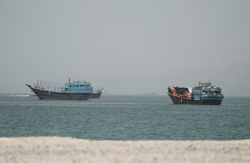 VESSELS AT the Strait of Hormuz, as seen from Musandam, Oman, June 24, 2026.