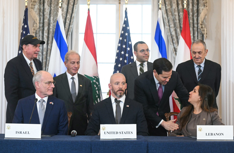 Lebanon, Israel and the United States on Friday signed a trilateral framework agreement aimed at paving the way for a peace deal between the two long-time Middle East adversaries. US Department of State in Washington, DC, on June 26, 2026.