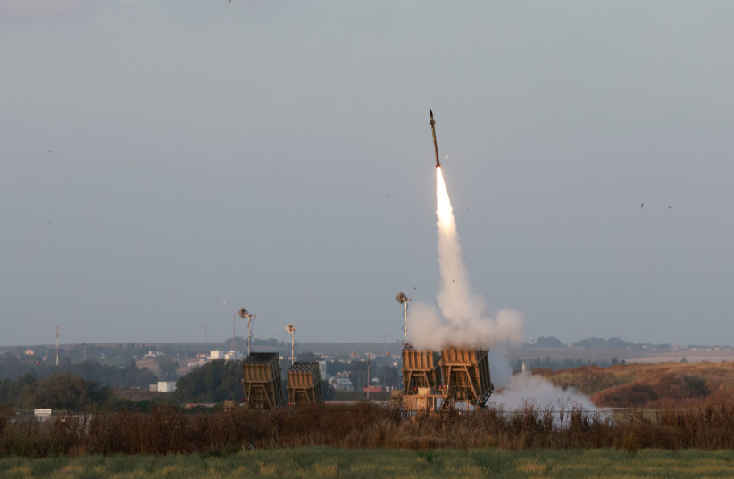 The Iron Dome fires to intercept incoming rockets launched from the Gaza Strip. Maintaining Israel’s qualitative military edge remains a central issue in future US-Israel security discussions.