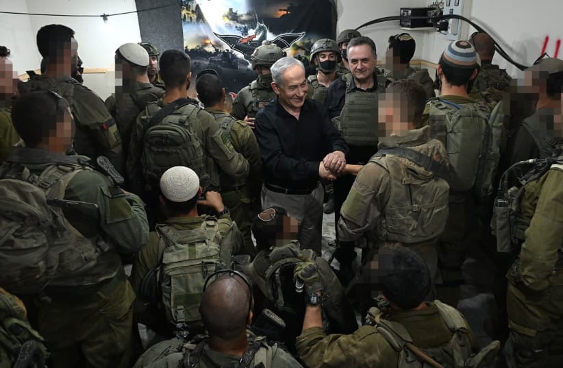 Prime Minister Benjamin Netanyahu, Defense Minister Israel Katz, and senior IDF commanders visit soldiers in the Lebanon Security Zone, June 30, 2026.