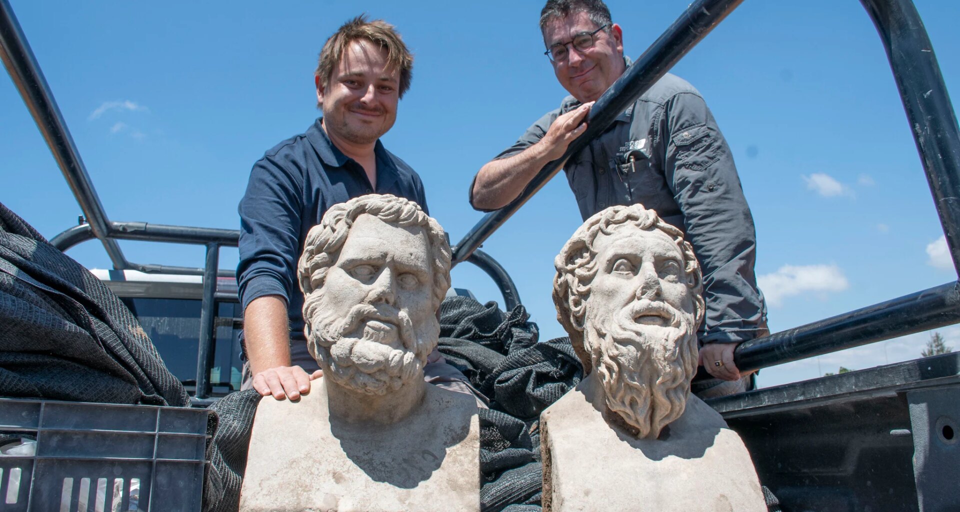 ‘Wondrous’ Roman busts unearthed in ancient winepress in northern Israel