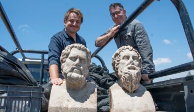 ‘Wondrous’ Roman busts unearthed in ancient winepress in northern Israel