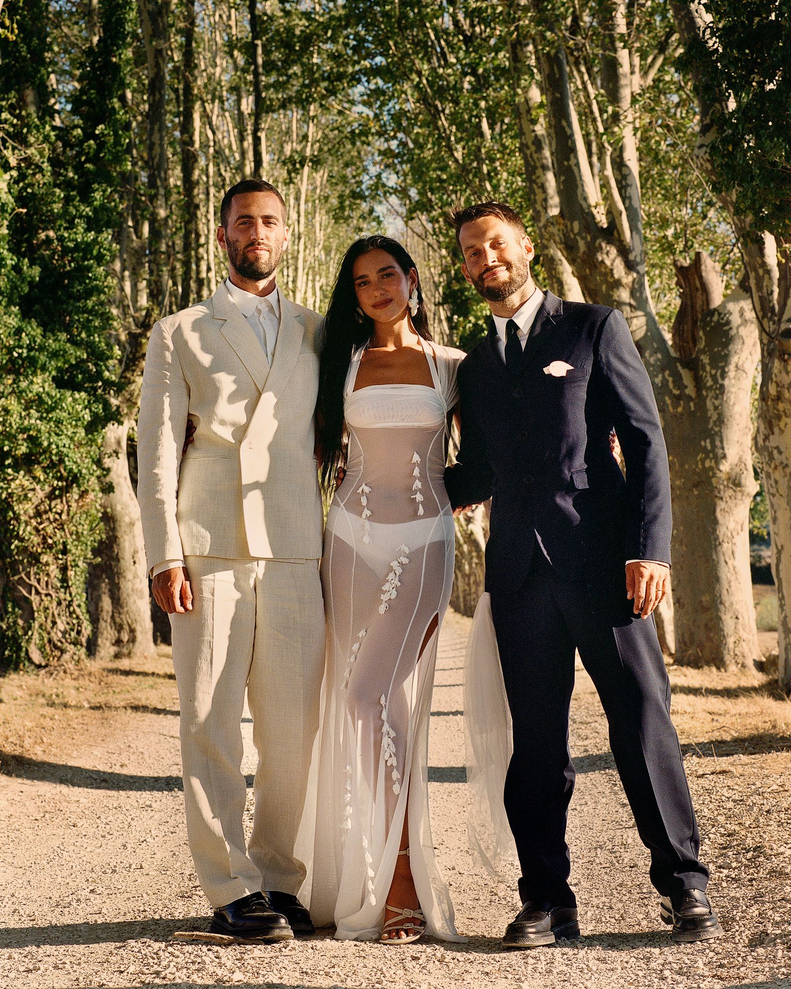 Lipa attends the wedding of Simon Porte Jacquemus and Marco Maestri in 2022.