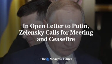 In Open Letter to Putin, Zelensky Calls for Meeting and Ceasefire