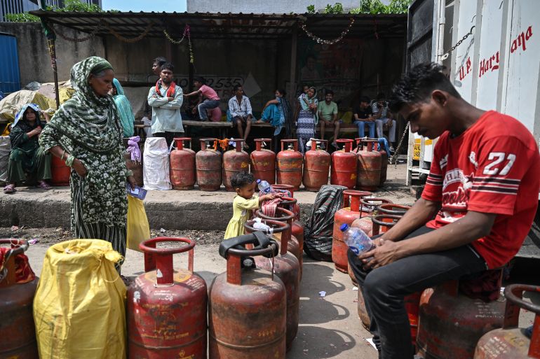 Photos: Long queues in India as people wait for liquefied petroleum gas (LPG) cylinders