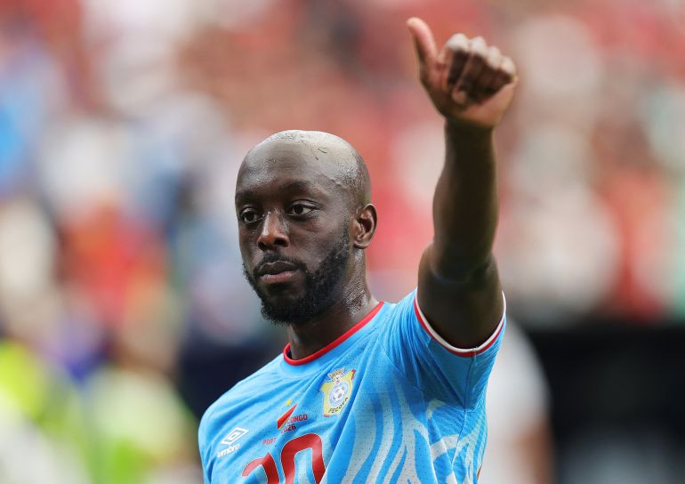 HOUSTON, TEXAS - JUNE 17: Yoane Wissa #20 of Congo DR reacts after the 1-1 draw during the FIFA World Cup 2026 Group K match between Portugal and Congo DR at Houston Stadium on June 17, 2026 in Houston, Texas. Alex Slitz/Getty Images/AFP (Photo by Alex Slitz / GETTY IMAGES NORTH AMERICA / Getty Images via AFP)
