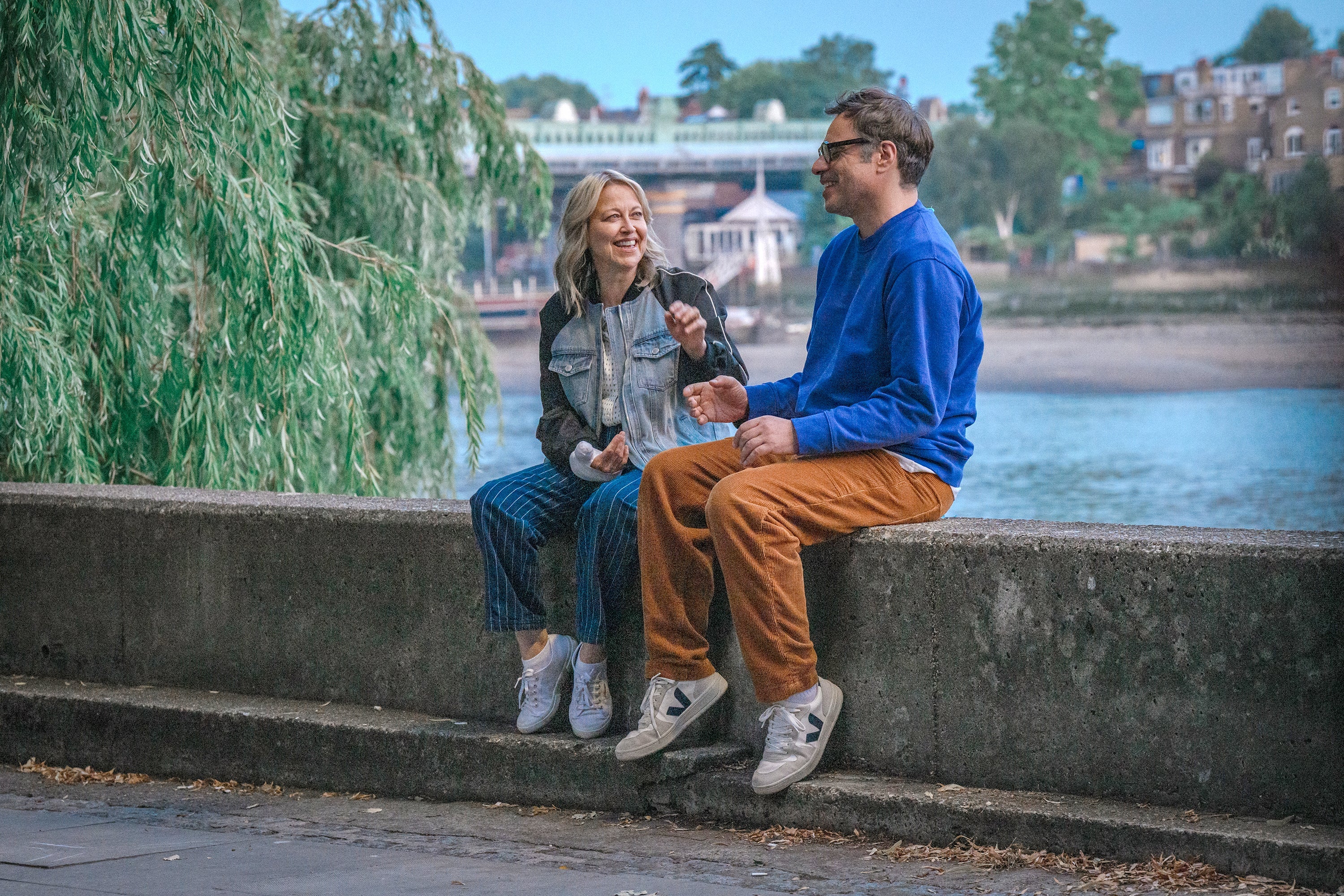 Feuding friends: Alice (Nicola Walker) and Adam (Clement) in the new six-part series