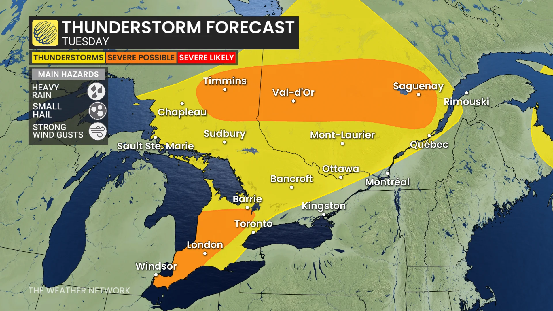 Baron - Ontario Tuesday thunderstorm threat - June 16