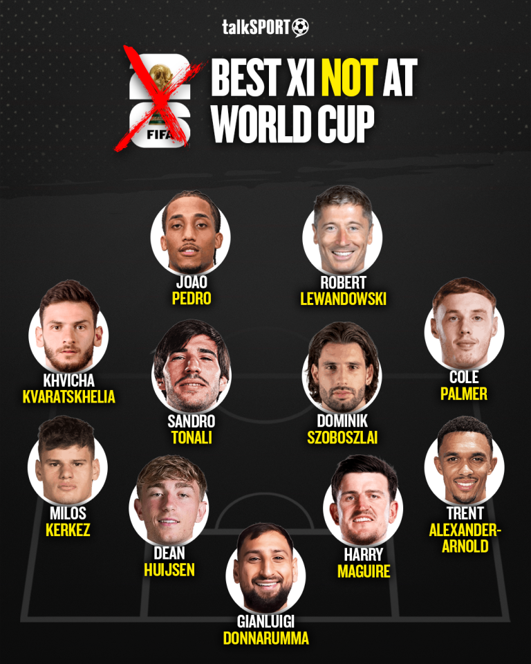 An XI made up of the best players not going to the World Cup