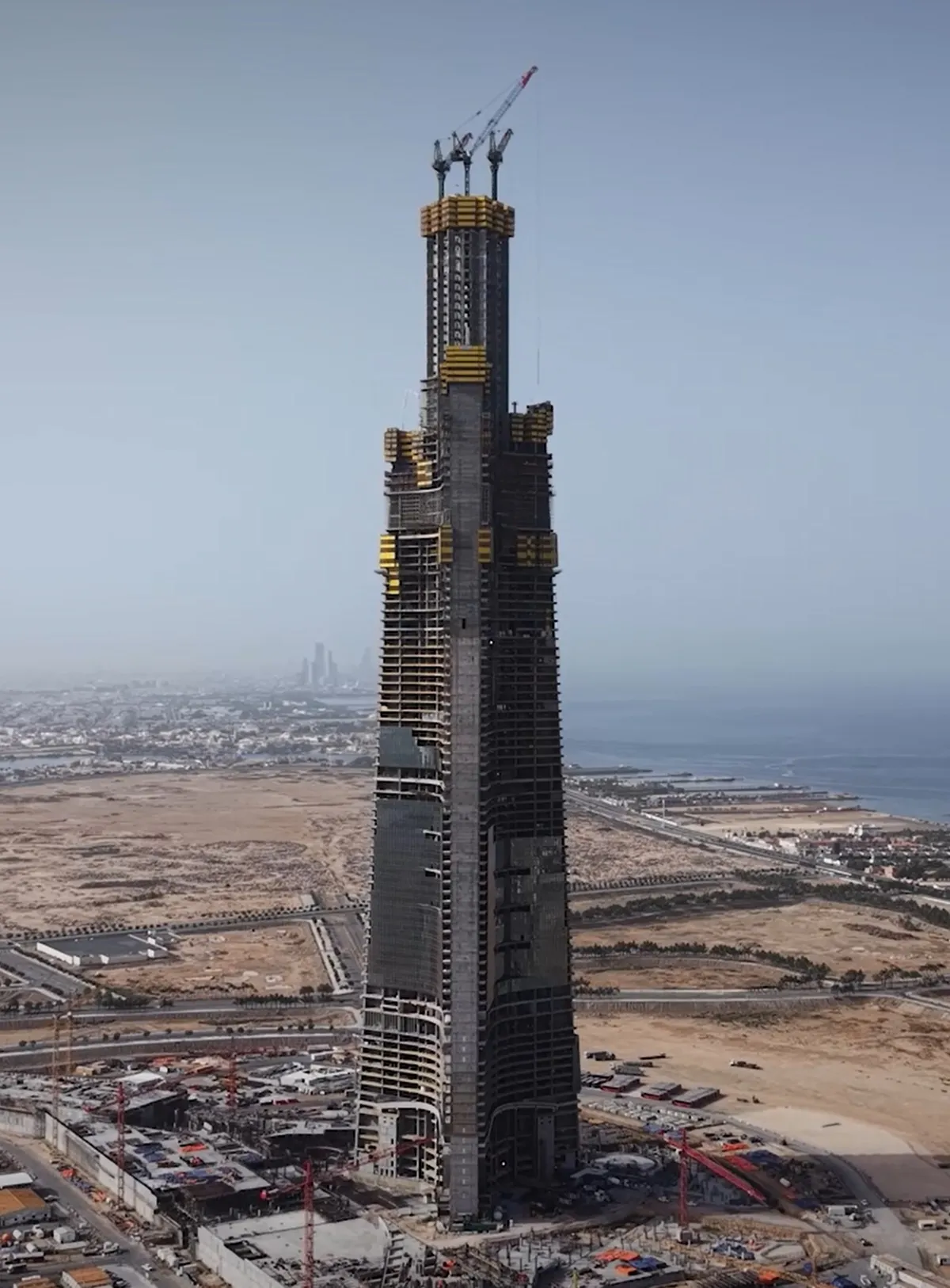 The Jeddah Tower under construction in June 2026.