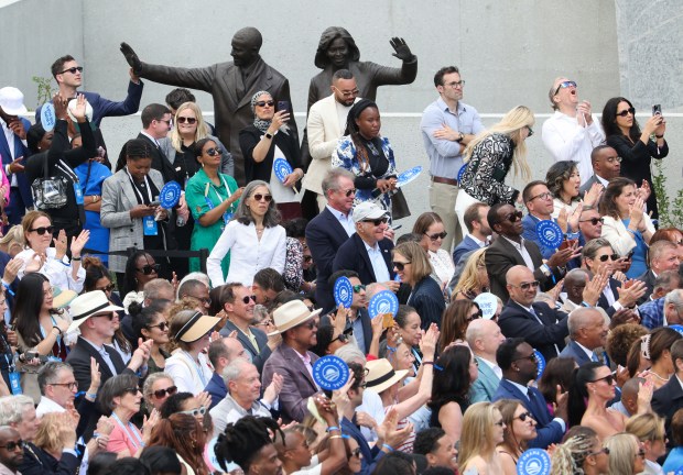 Guests attend the Obama Presidential Center opening ceremony, June 18, 2026, in Chicago. (John J. Kim/Chicago Tribune)