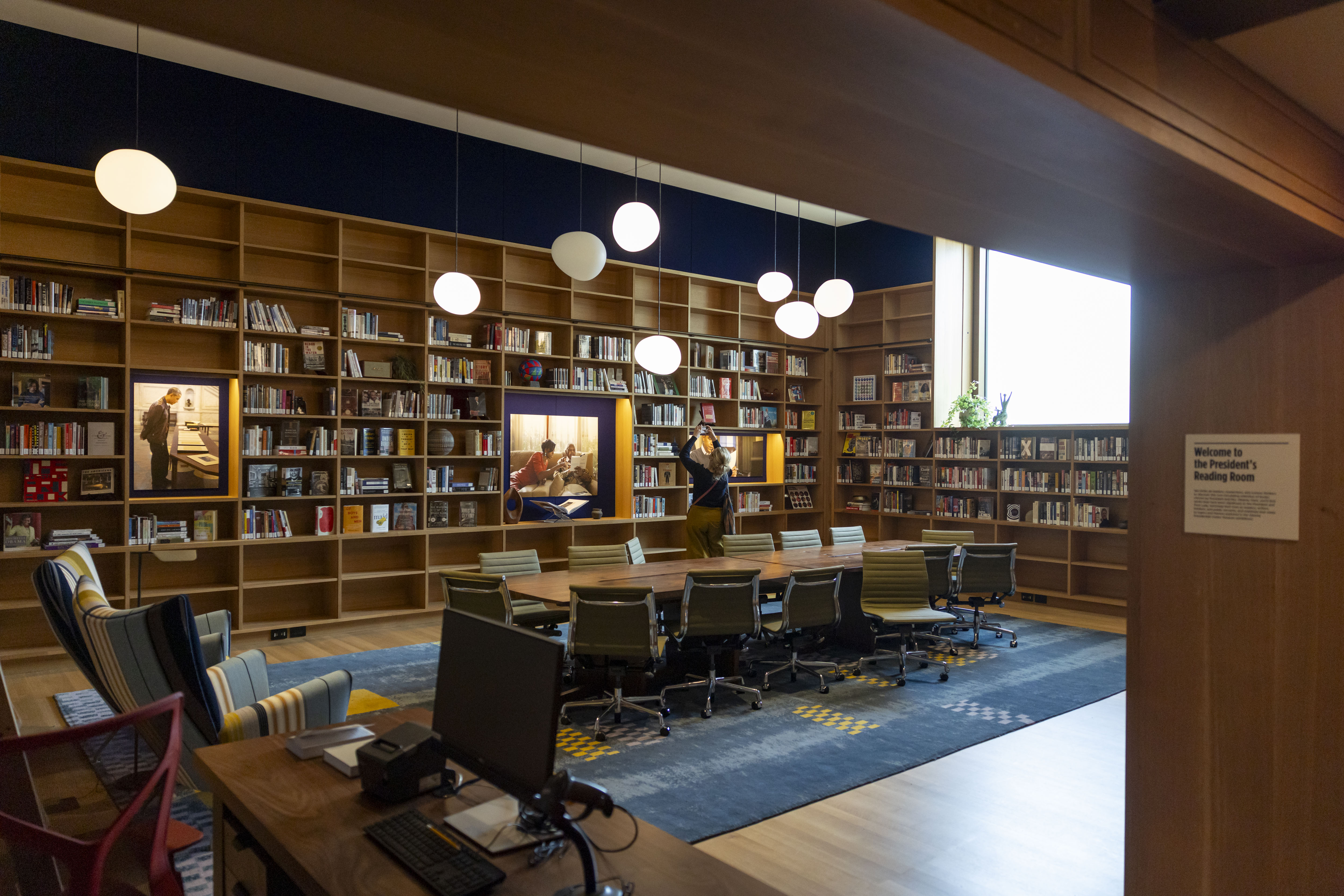 The Presidentâs Reading Room is prepared inside a branch of...