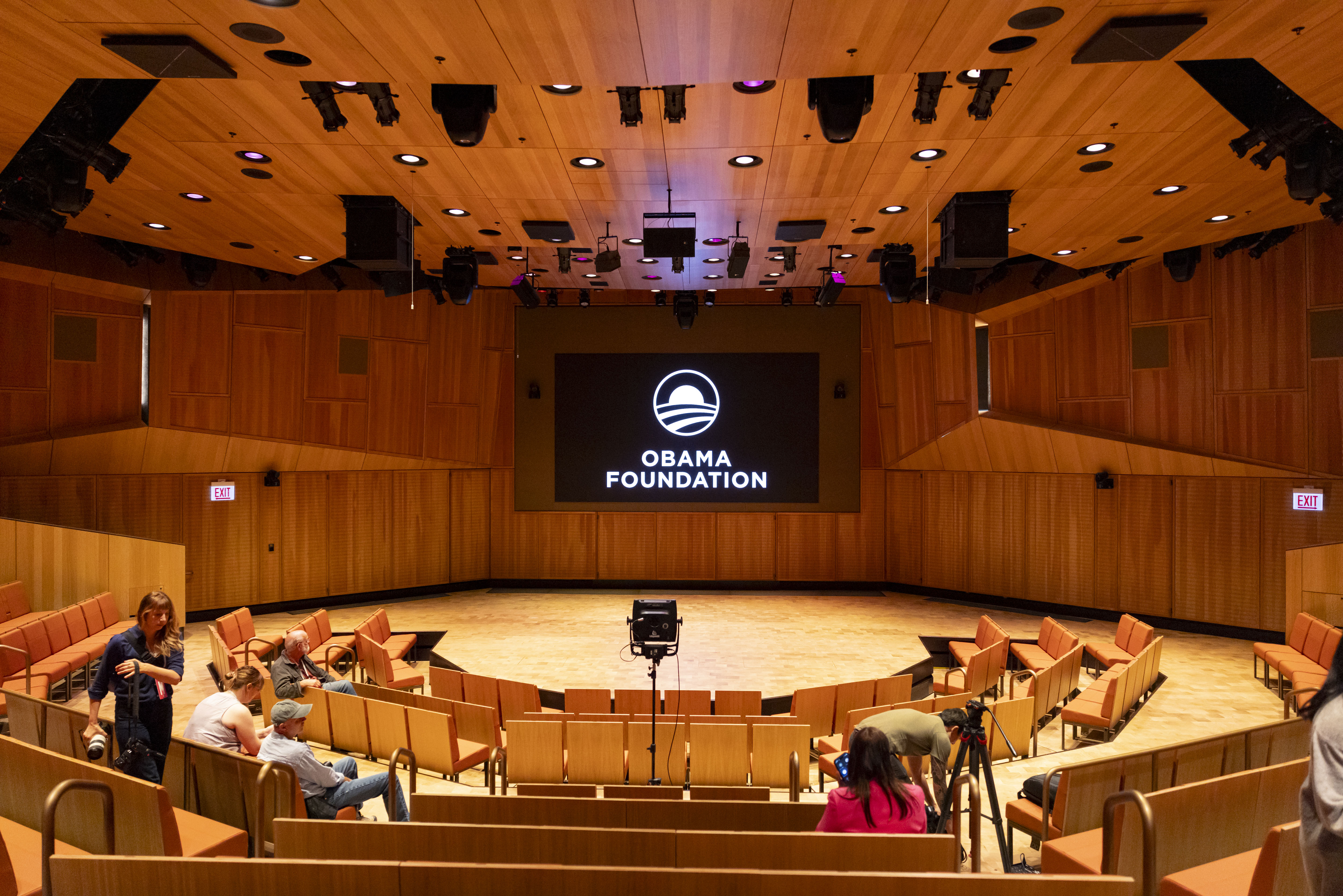 The Elie Wiesel Auditorium in the Forum at the Obama...