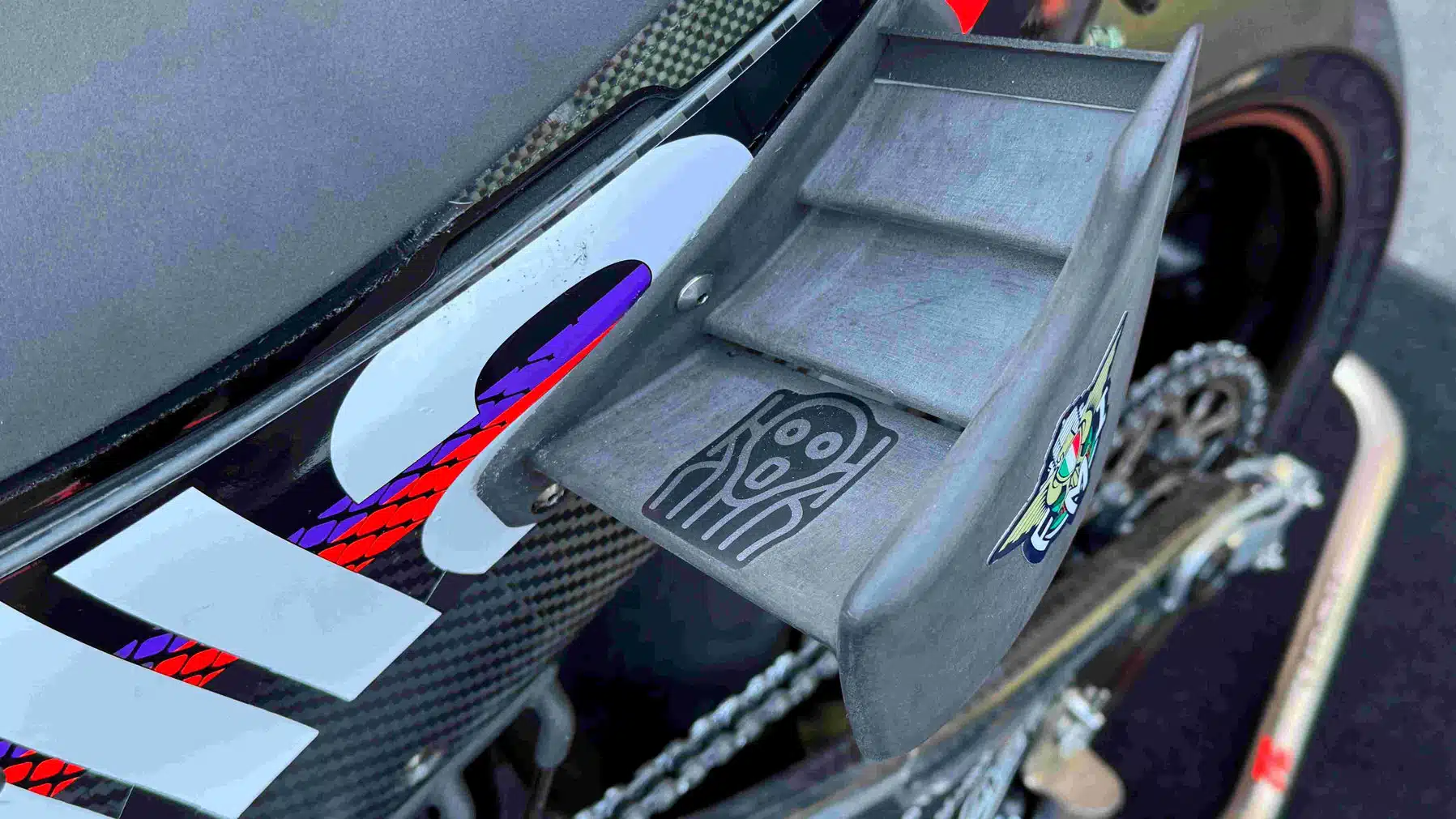 Aprilia’s Munch-inspired leg-wing stickers poke fun at Ducati