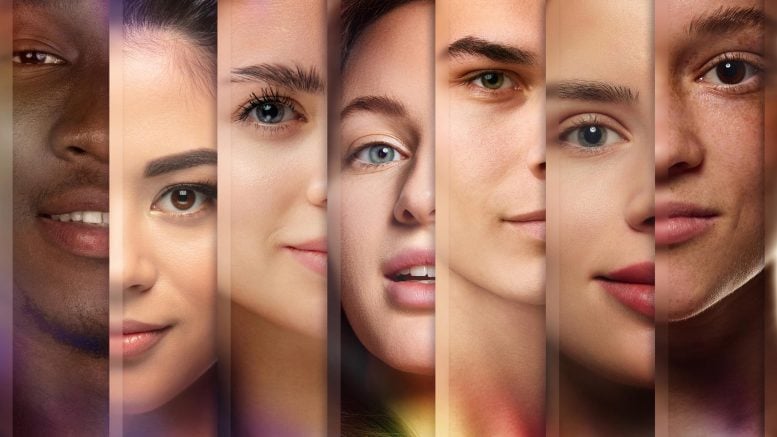 Collage Multiple Faces Different Ethnic Groups