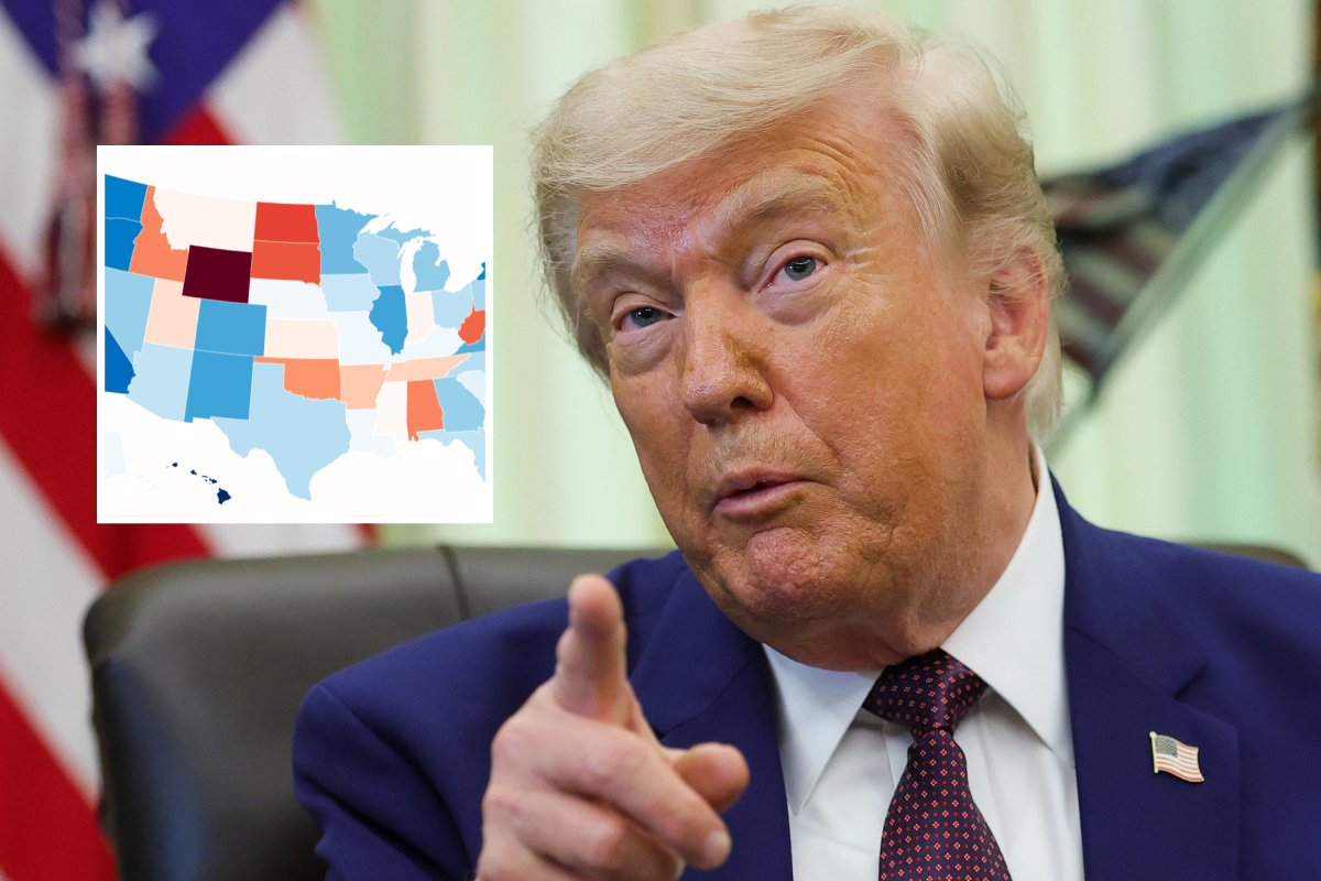 Map Shows Trump’s Approval Rating in Every State on His Birthday