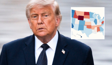 Map Shows Trump's Approval Rating in Each State After 17 Months