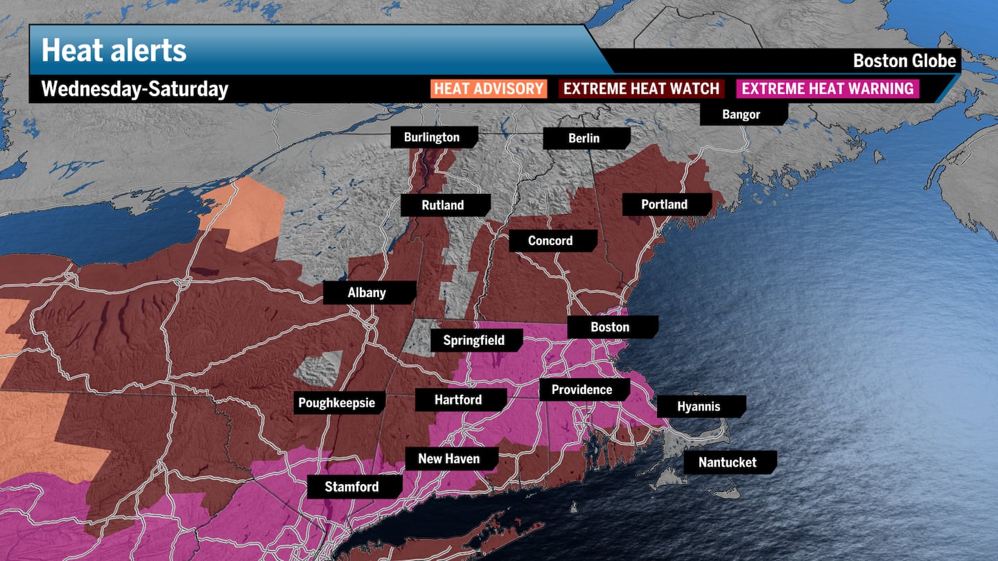 An Extreme Heat Warning has been issued for parts of Southern New England.