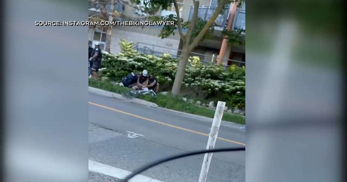 Arrest of Toronto cyclist caught on tape