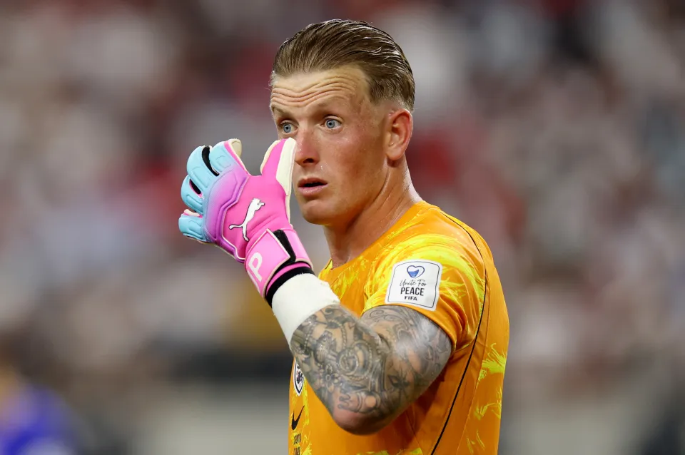 England goalkeeper Jordan Pickford