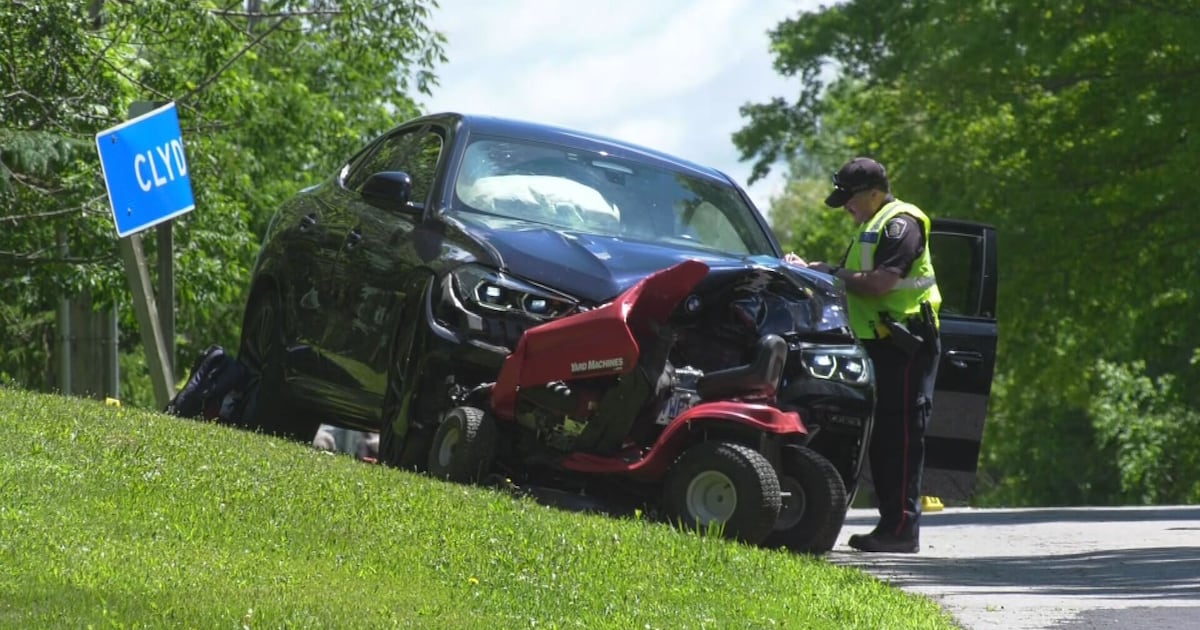 North Dumfries man hit and killed while riding his lawn mower - CTV News