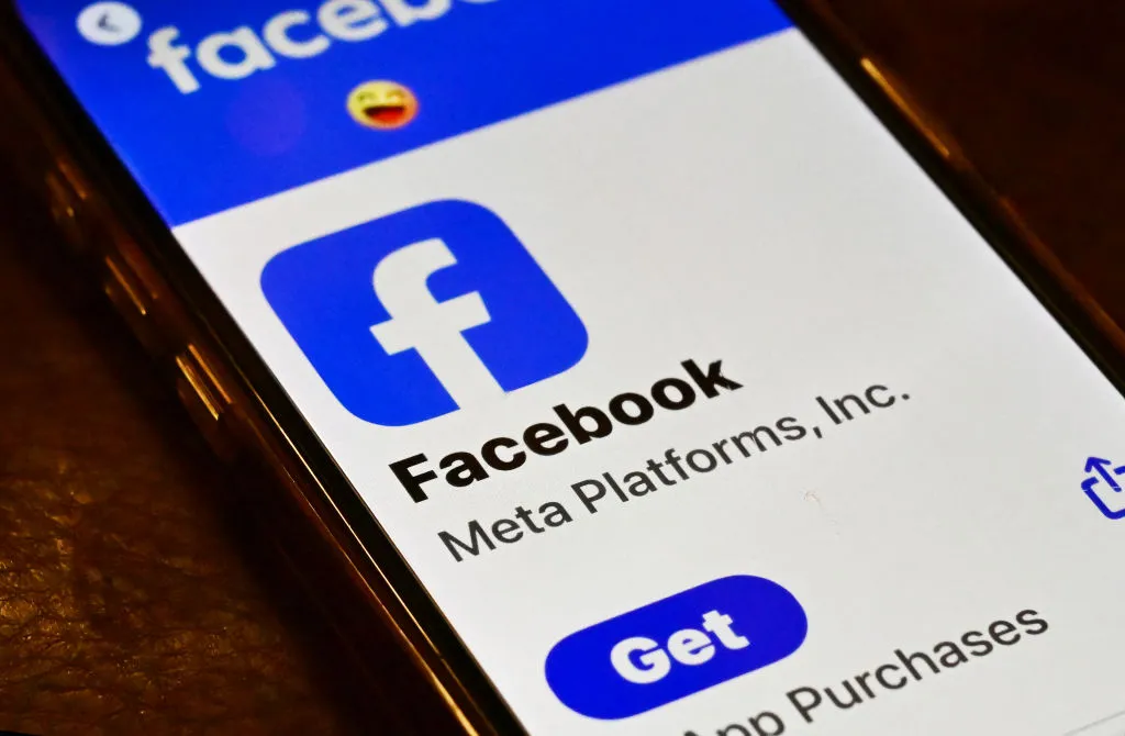 The app for Meta, formerly the Facebook company, is seen on a cellphone in Los Angeles on February 7, 2025. (Photo by Frederic J. BROWN / AFP) (Photo by FREDERIC J. BROWN/AFP via Getty Images)