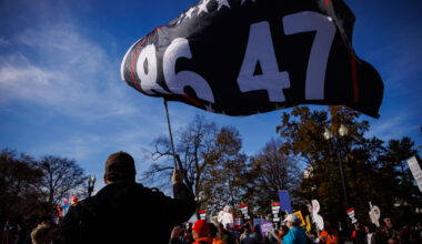 A flag with the numbers ’86 47′ can stay flying near the White House