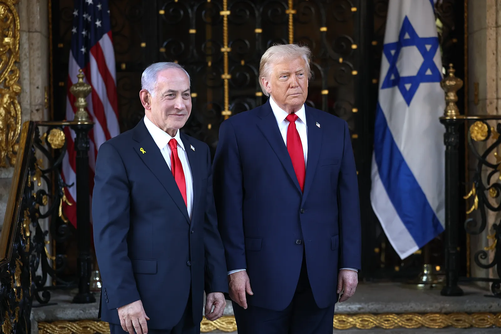 President Donald Trump and Israeli Prime Minister Benjamin Netanyahu at Mar-a-Lago on December 29, 2025, in Palm Beach, Florida.