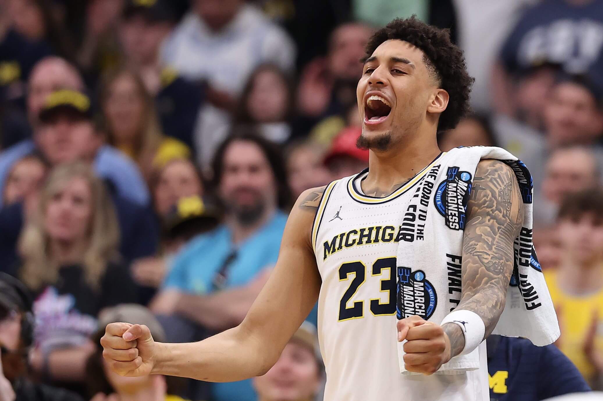 Yaxel Lendeborg averaged over 15 points and nearly seven rebounds last season for the national champion Michigan Wolverines.