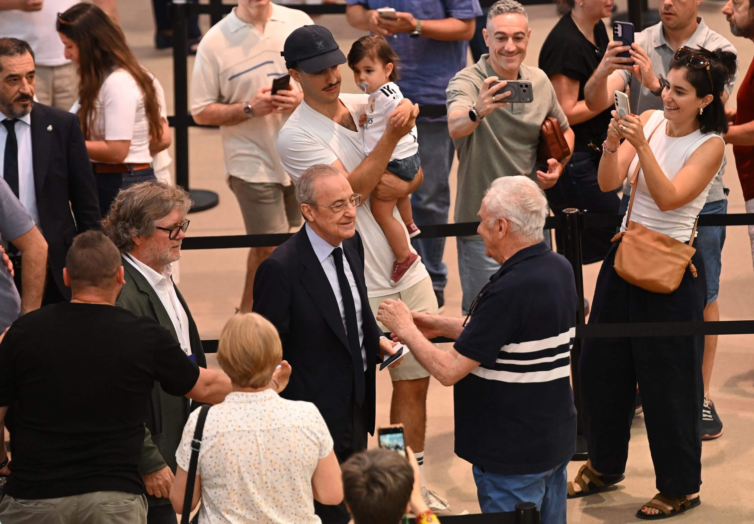 Perez at the election centre on Sunday