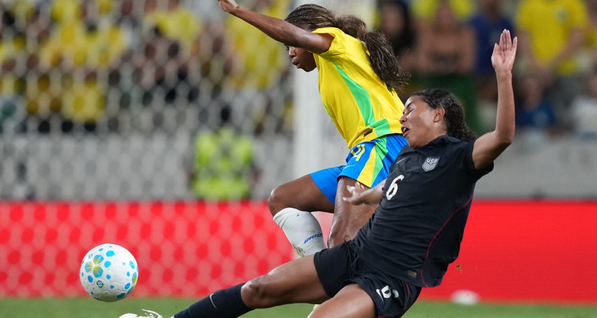 Eight red cards shown to Brazil in fiery friendly against US women | Football News