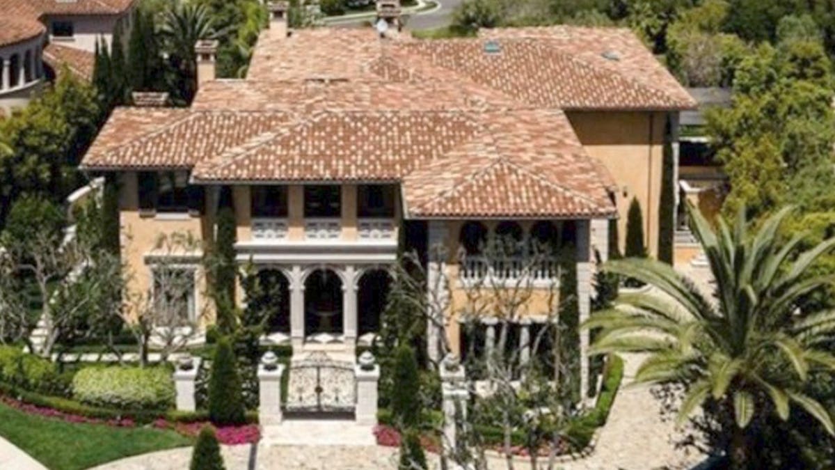 An aerial shot of the mansion belonging to Ghomi