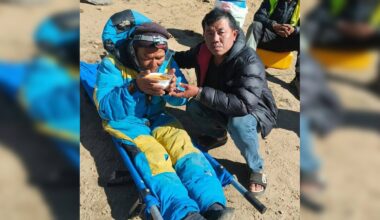 The images showing Hillary Dawa Sherpa in Base Camp
