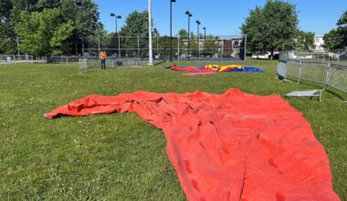 Little girl dies after inflatable castle flies during severe thunderstorm - CTV News