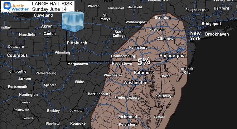 June 14 weather large hail risk