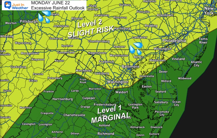 June 21 Weather NOAA Flooding Risk